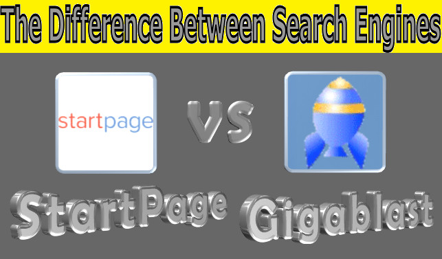 the difference between startpage and gigablast